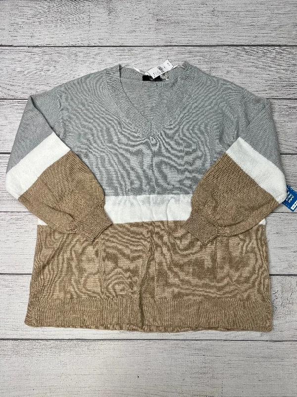 Friends and Family Sale Grey White Sweater Lane Bryant, Size Xxl