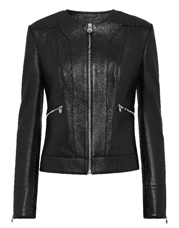 Deal Mania Leather Biker Jacket LS