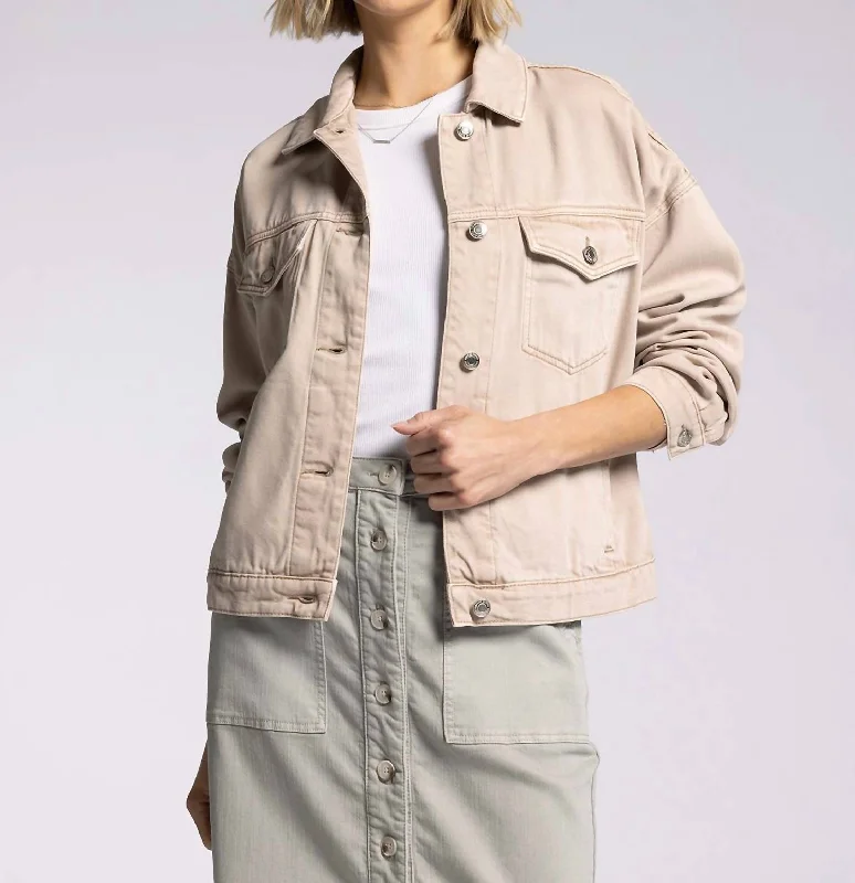 Savings Spectacular Magnolia Denim Jacket In Taupe