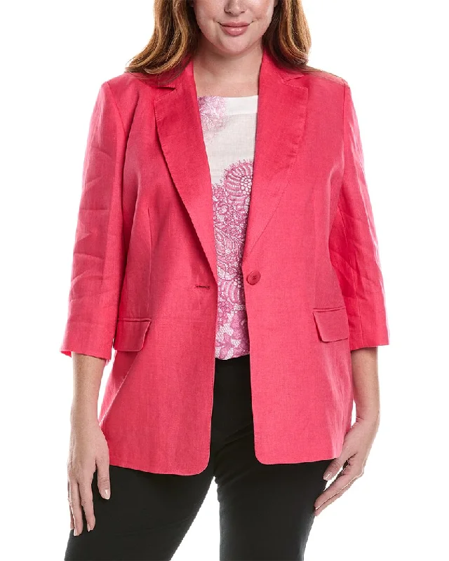 Price Cut Marina Rinaldi Plus Caterina Linen Blazer