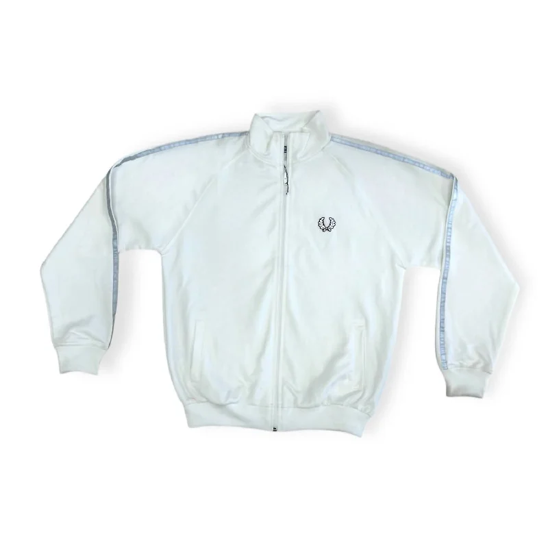 Price Meltdown Men's Track Jacket In White/light Blue