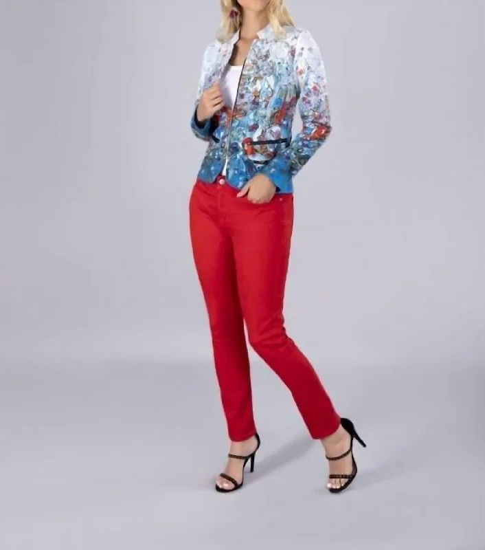 Deep Discounts New Magma Jacket In Blue/red Tones