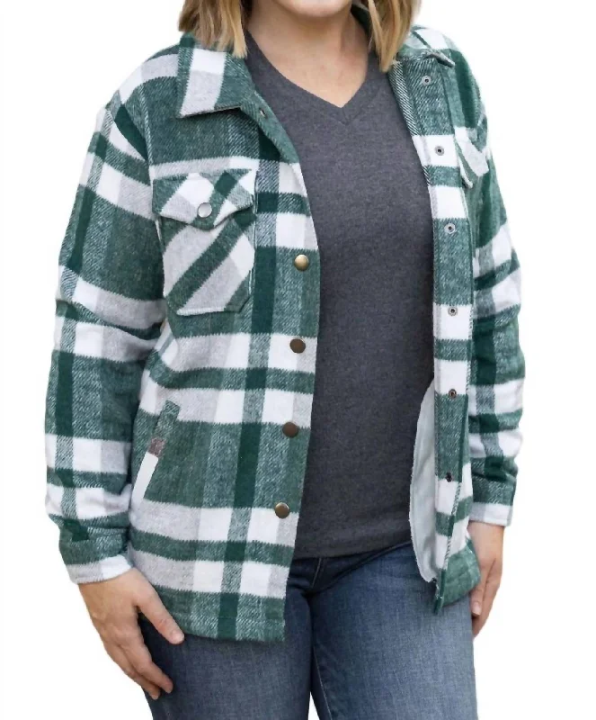 Instant Savings Norah Plaid Shaket In Green