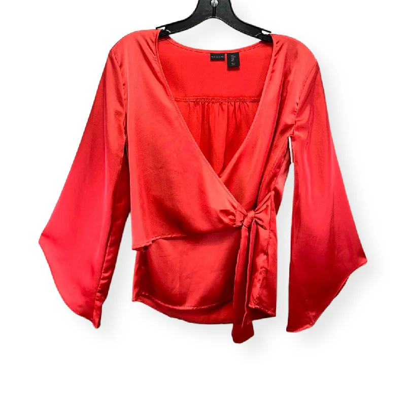 YEAR-End Sale Orange Top Long Sleeve Tahari By Arthur Levine, Size S