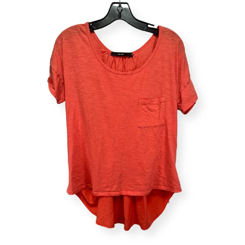 Instant Savings Orange Top Short Sleeve Amadi, Size M