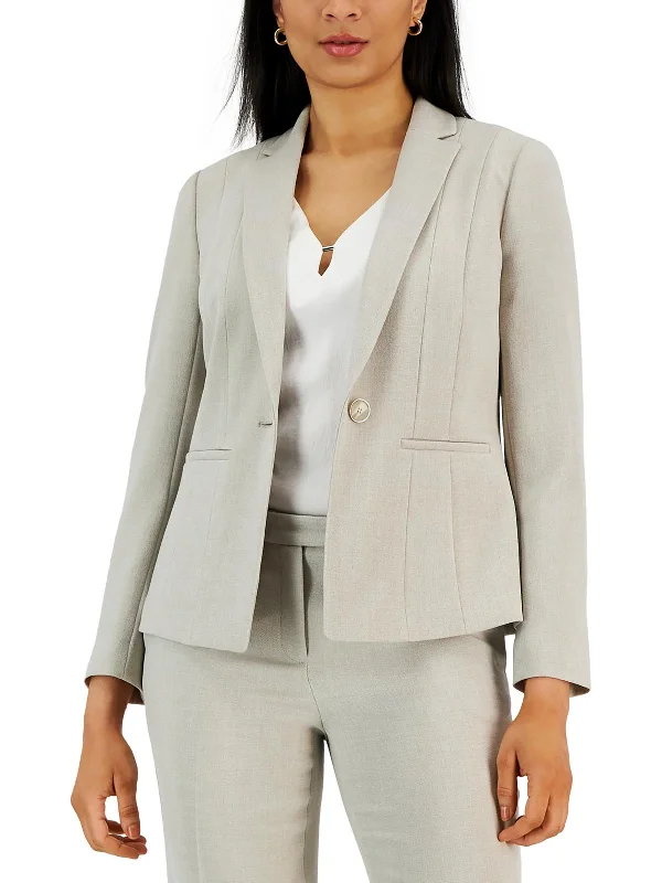 Amazing Deals Petites Womens Suit Separate Career One-Button Blazer