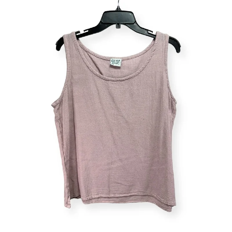 Super Sale Pink Top Sleeveless Oh My Gauze, Size Xl