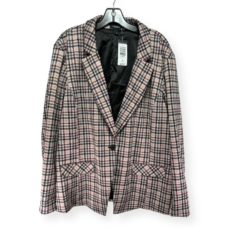 Members Only Plaid Pattern Blazer Torrid, Size 3x