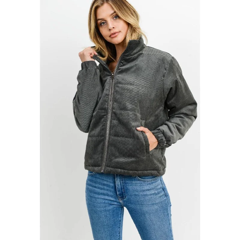 Super Bargain Puffy Long Sleeves Jacket