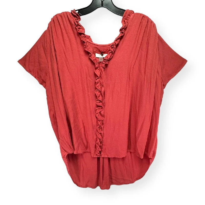 Warehouse Sale Red Top Short Sleeve Cupio, Size 3x