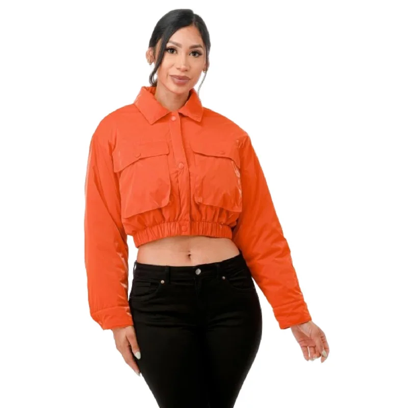Mega Sale Shiny Puffer Bomber Jacket