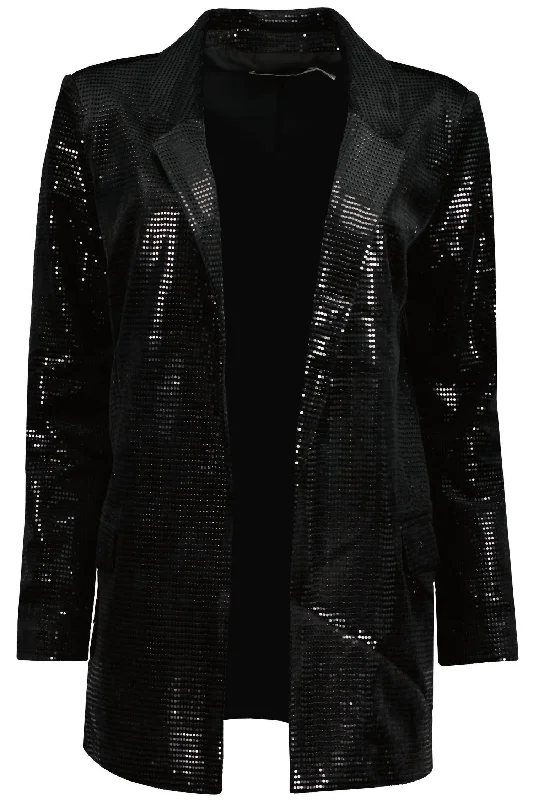 Incredible Offers Steal The Night Sequin Blazer In Black