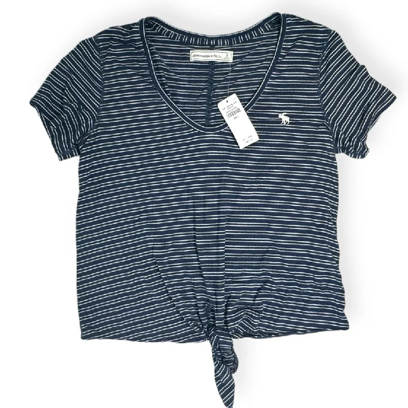 Savings Alert Striped Pattern Top Short Sleeve Abercrombie And Fitch, Size S