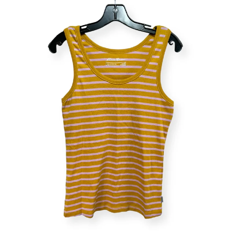 Daily Deals Striped Pattern Top Sleeveless Eddie Bauer, Size M