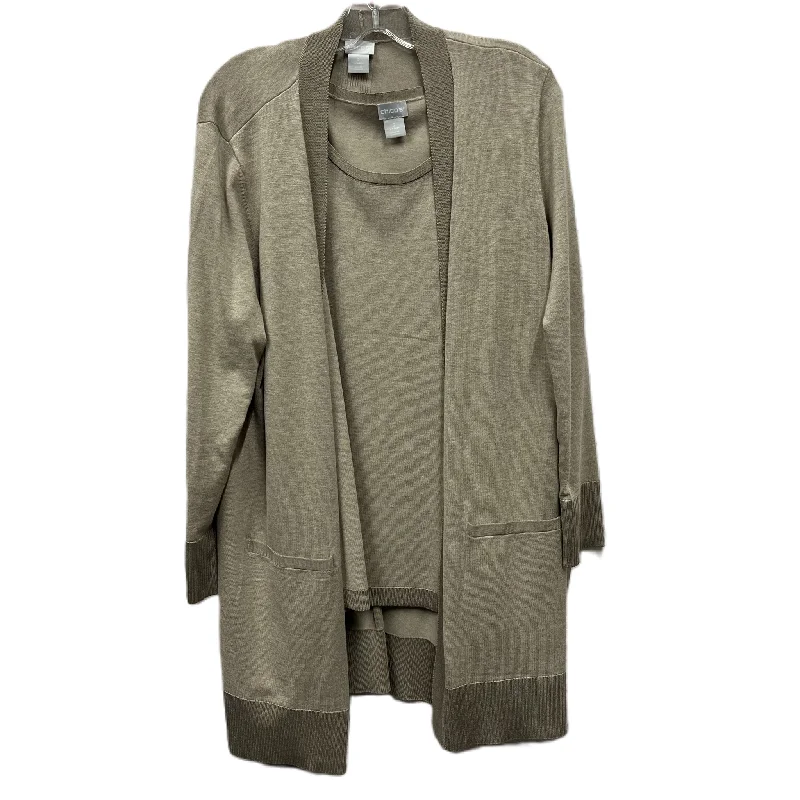 Special Offer Sweater 2pc By Chicos In Tan, Size: L
