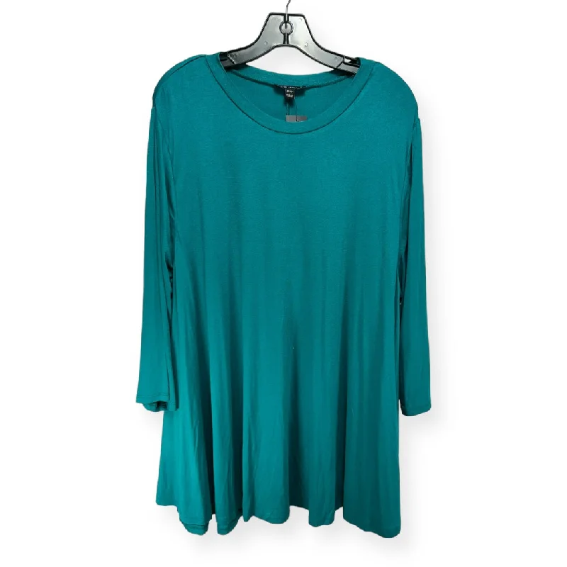 Special Savings Teal Tunic Long Sleeve Lane Bryant, Size 22