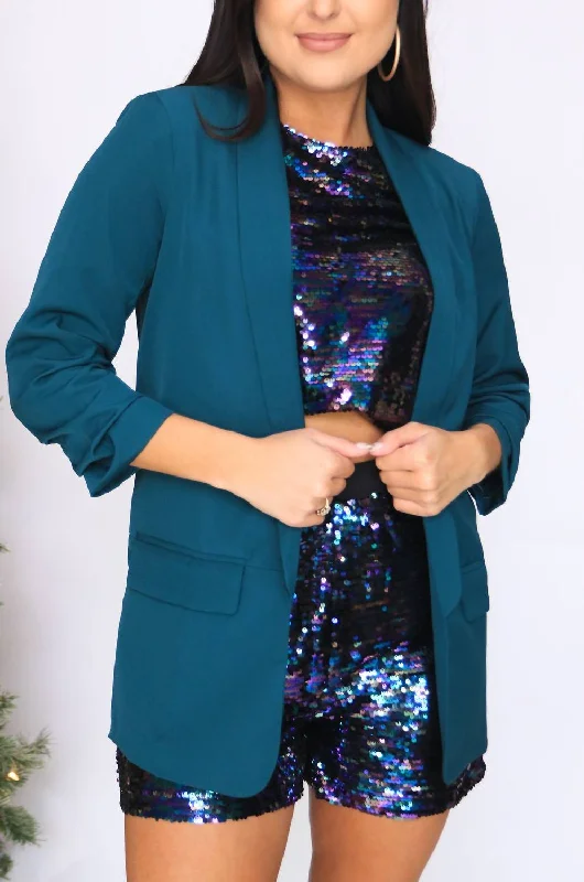 Price Cut The Penthouse Blazer In Forest Green