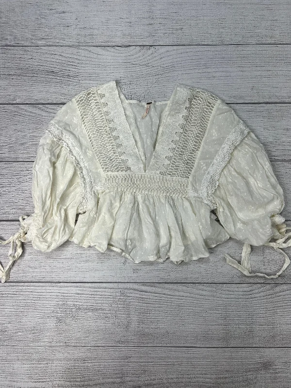 Price Drop Top 3/4 Sleeve By Free People In Cream, Size: Xs