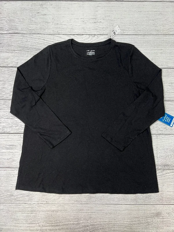 Weekend Special Top Long Sleeve Basic By Lane Bryant In Black, Size: Xxl