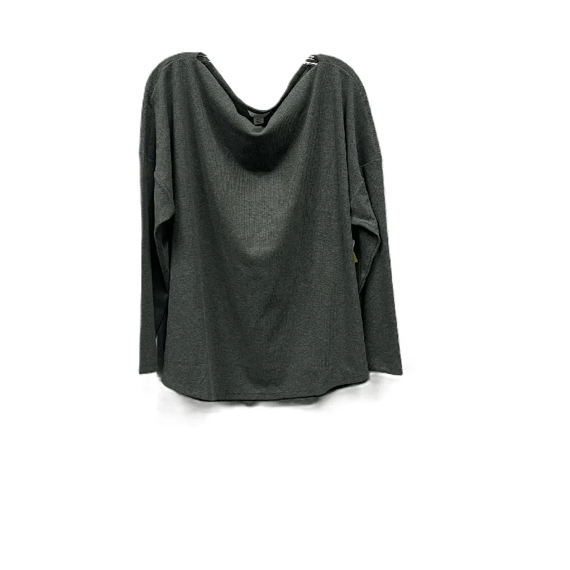 Midnight Madness Top Long Sleeve By Caslon In Grey, Size: 3x