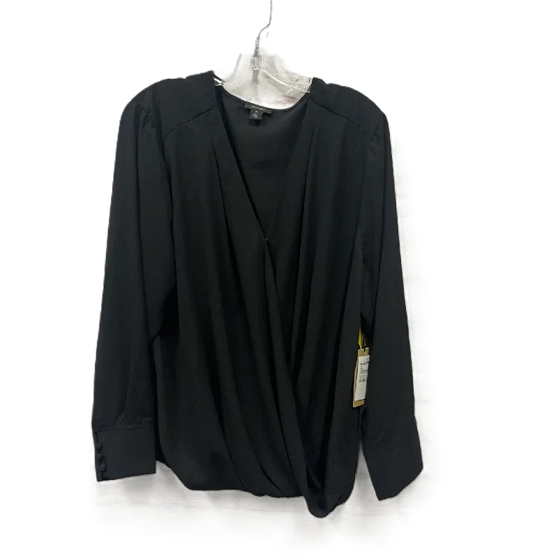 Huge Discounts Top Long Sleeve By Halogen In Black, Size: 3x