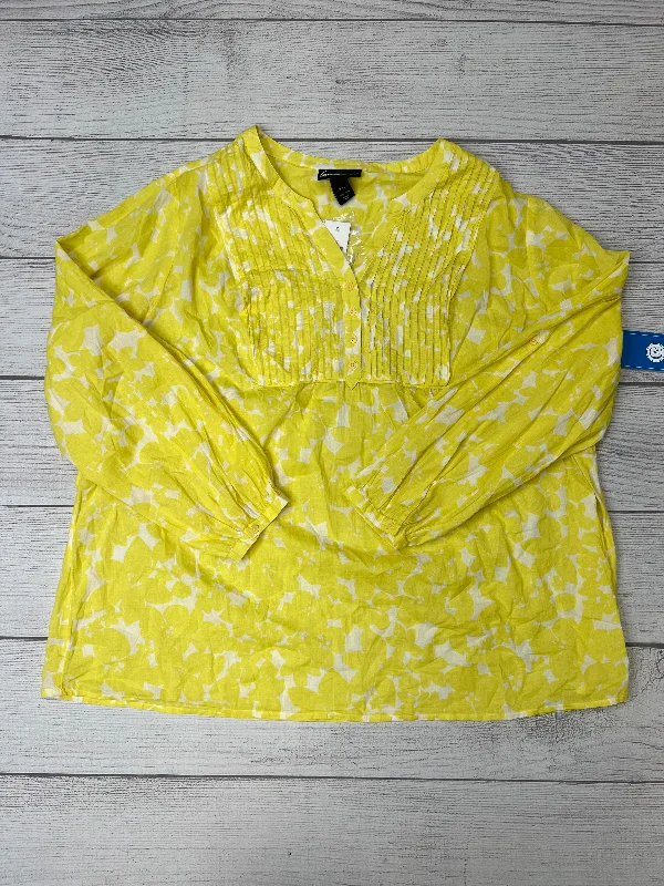 Big Discounts Top Long Sleeve By Lane Bryant In Yellow, Size: 3x