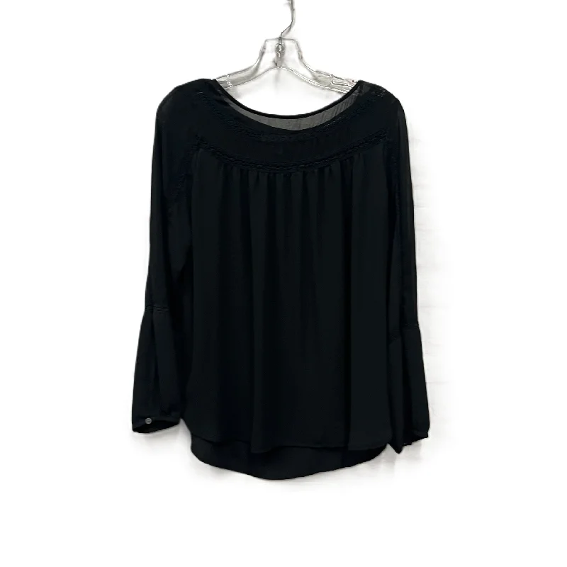 Early Bird Discount Top Long Sleeve By Loft In Black, Size: S