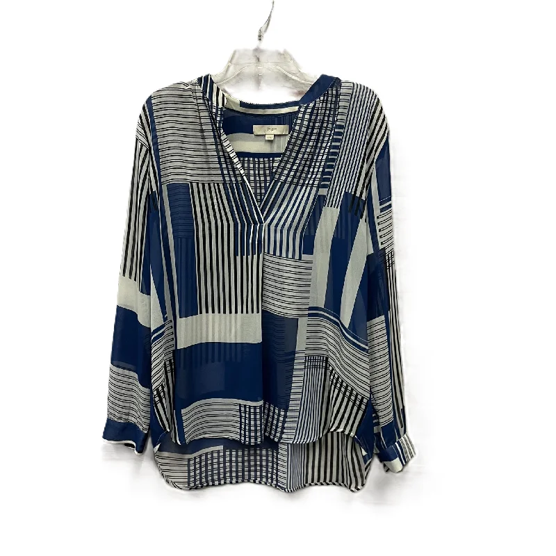 Year-End Clearance Top Long Sleeve By Loft In Blue, Size: 1x