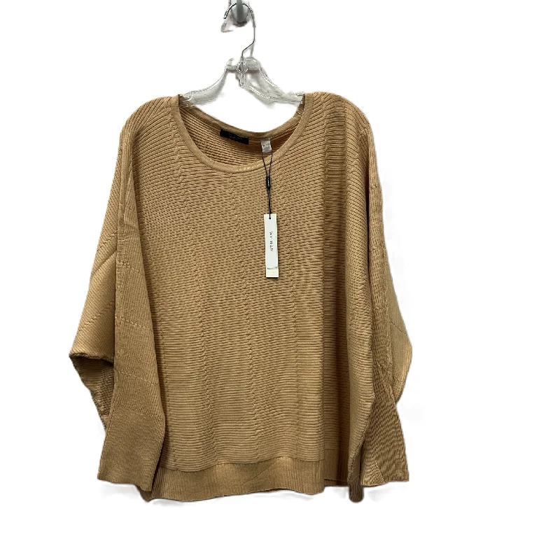 Last Chance Top Long Sleeve By Tahari By Arthur Levine In Orange, Size: 3x