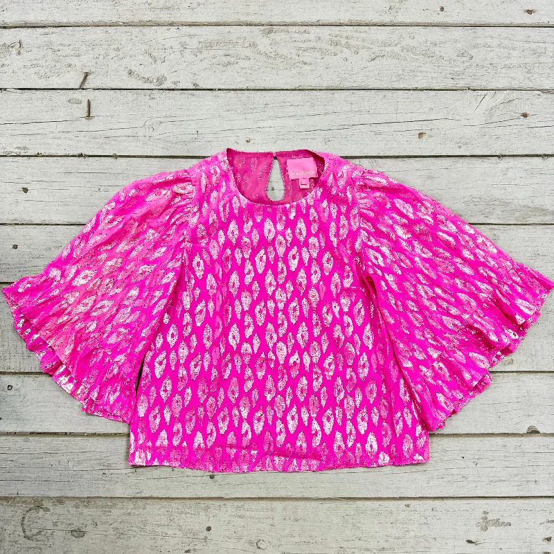 Limited Stock Top Long Sleeve Designer By Lilly Pulitzer  Size: S