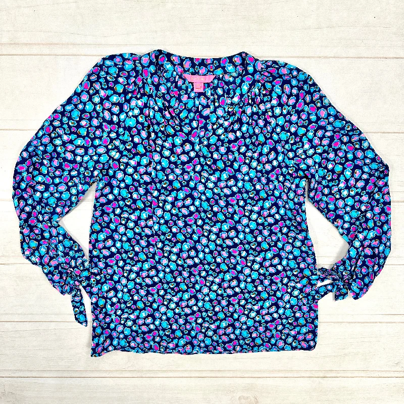 Midnight Madness Top Long Sleeve Designer By Lilly Pulitzer  Size: Xs