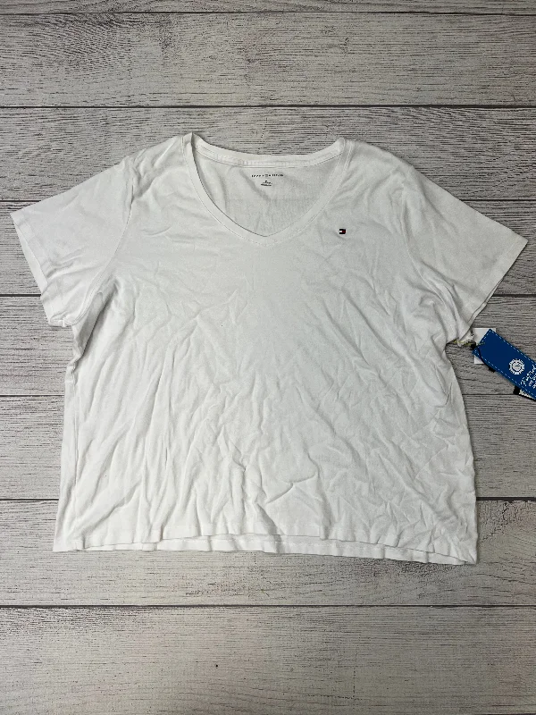 Unmissable Offer Top Short Sleeve Basic By Tommy Hilfiger In White, Size: 3x