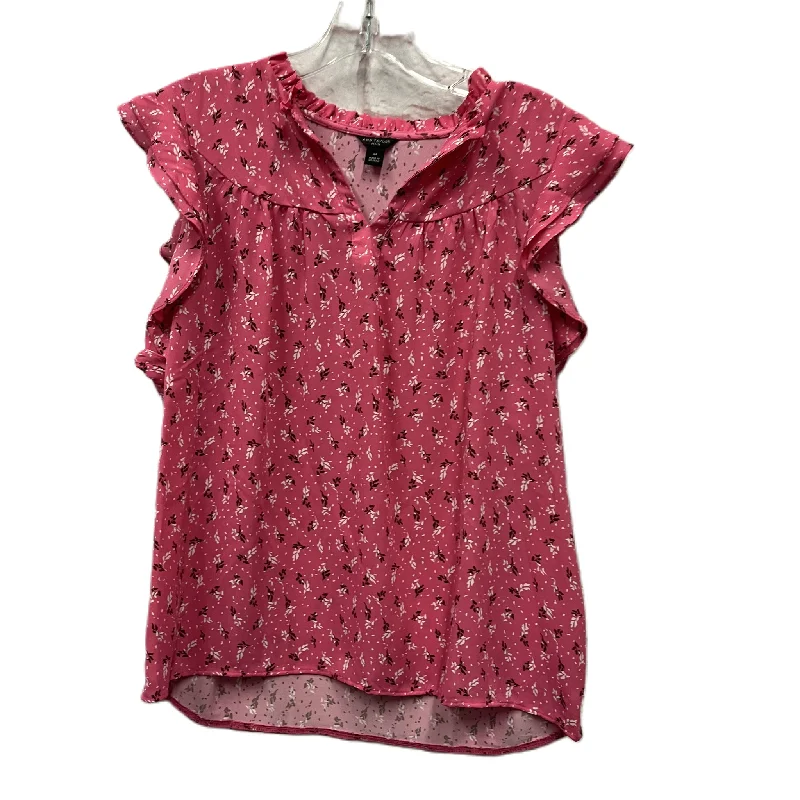 Hurry In Top Short Sleeve By Ann Taylor In Pink, Size: Mp