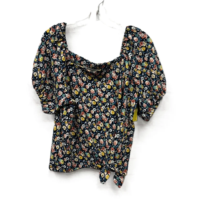 Low Prices Top Short Sleeve By Loft In Blue, Size: L