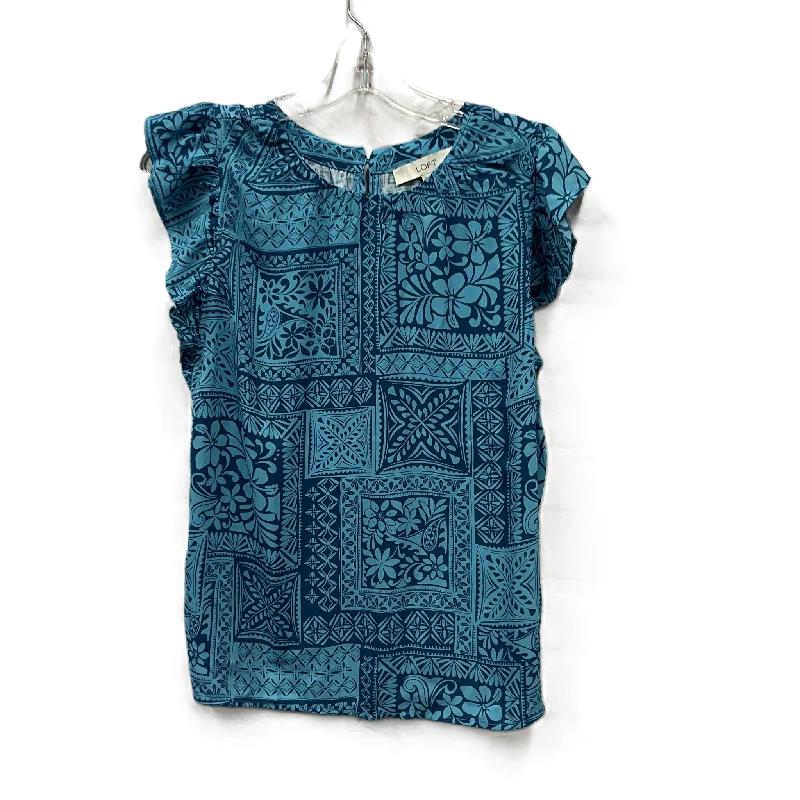 New Deals Top Short Sleeve By Loft In Blue, Size: Mp