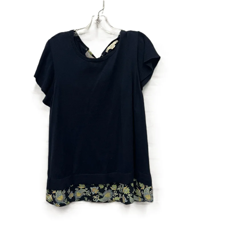 Act Now Top Short Sleeve By Loft In Navy, Size: Xl