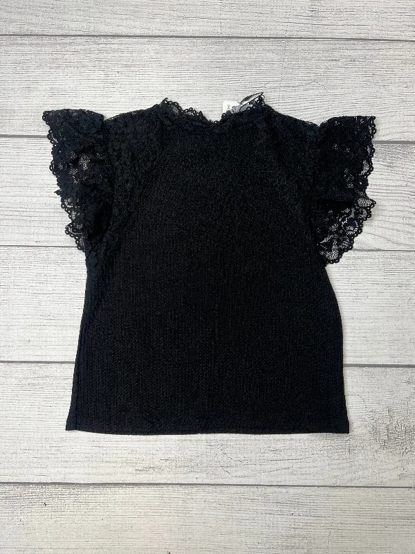 Flash Deals Top Short Sleeve By Zara In Black, Size: S