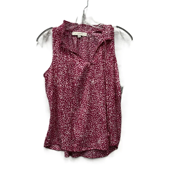 Super Deal Top Sleeveless By Loft In Pink, Size: Mp