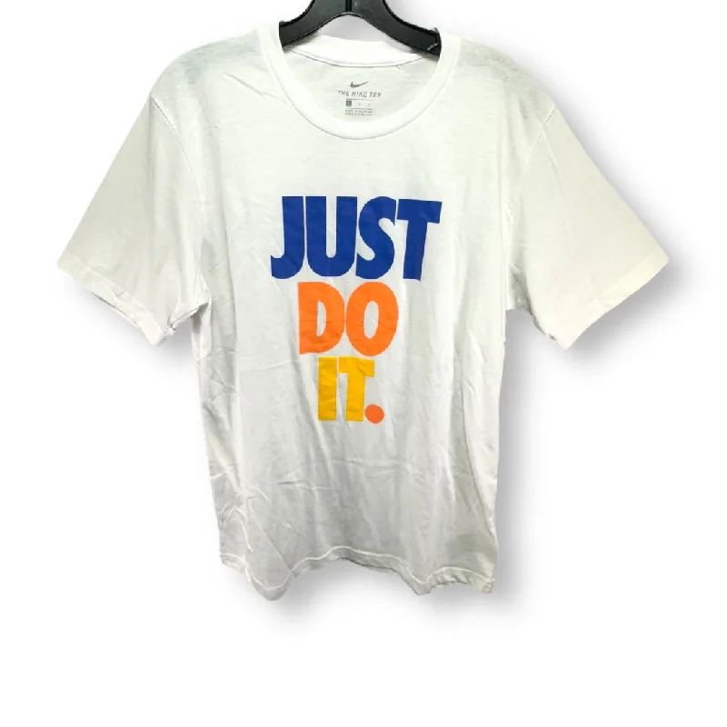 Lowest Prices White Athletic Top Short Sleeve Nike Apparel, Size L