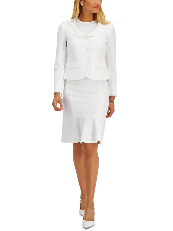 Mega Sale Womens Crepe Three Button Skirt Suit