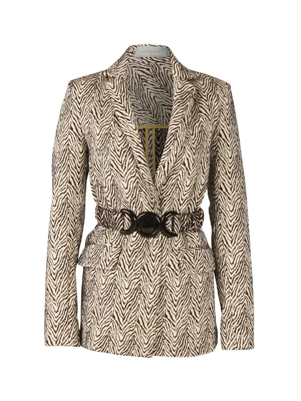 Anniversary Sale Women's Cuneo Blazer In Brown Zebra
