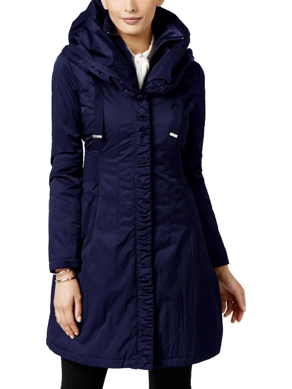 Don't Wait Womens Hooded Long Raincoat