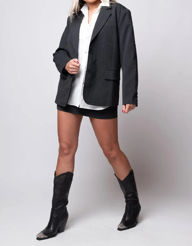 Deep Discounts Women's Laken Blazer In Charcoal