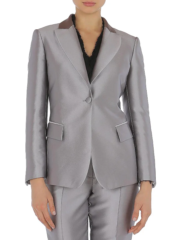 Daily Deals Womens Silk Suit Separate One-Button Blazer