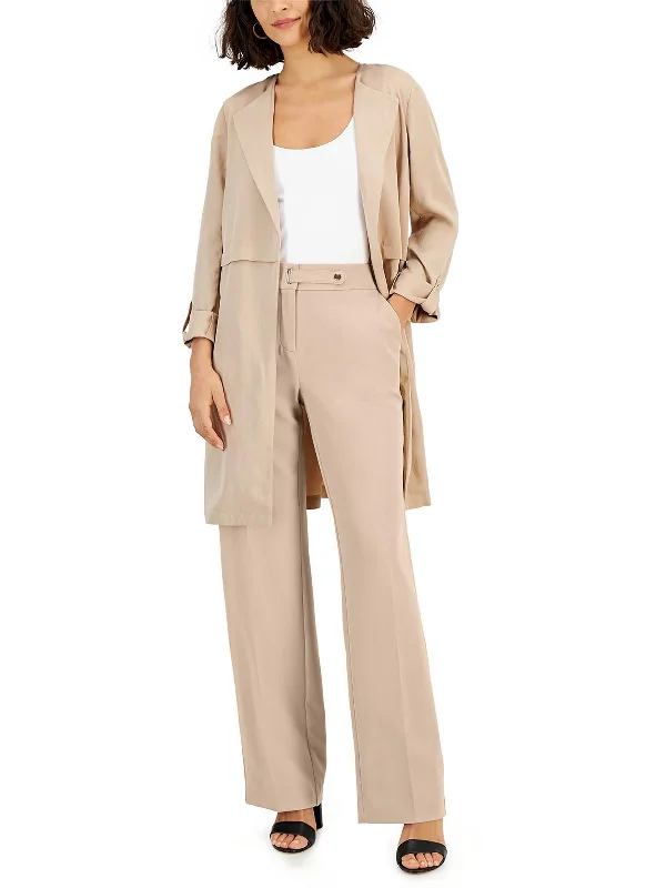 Extra Discounts Womens Solid Knit Open-Front Blazer