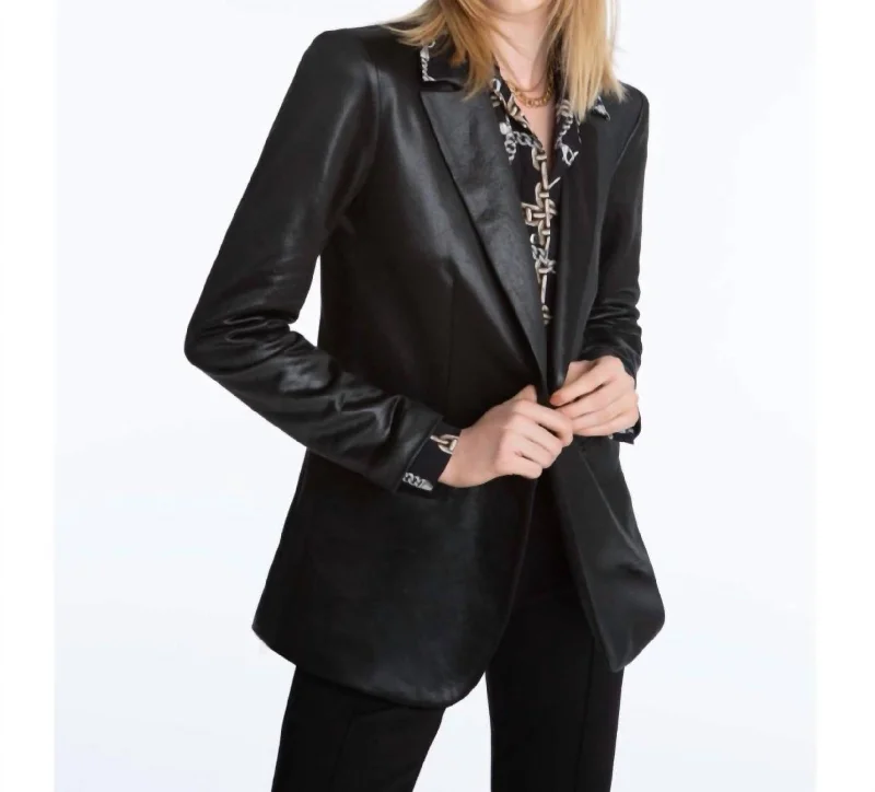 Year-End Sale Women's Trail Blazer Boyfriend Jacket In Black