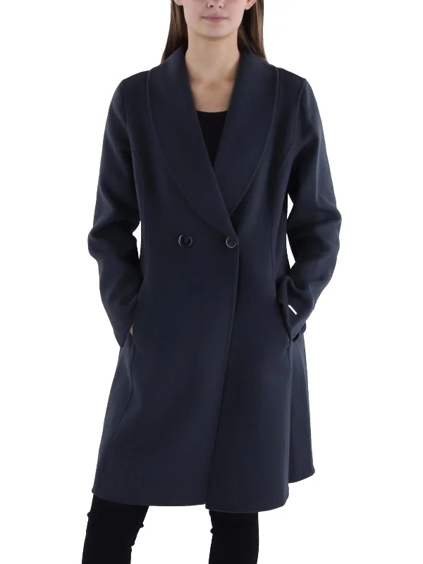 Deal Mania Womens Wool Blend Surplice Wrap Coat
