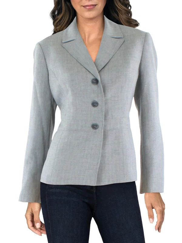 Hurry In Womens Woven Seamed Suit Jacket