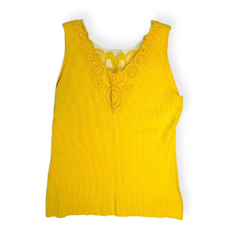 Savings Bonanza Yellow Top Sleeveless Nygard Peter, Size L