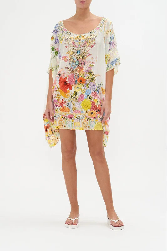 Act Now SHORT ROUND NECK KAFTAN SUNLIGHT SYMPHONY